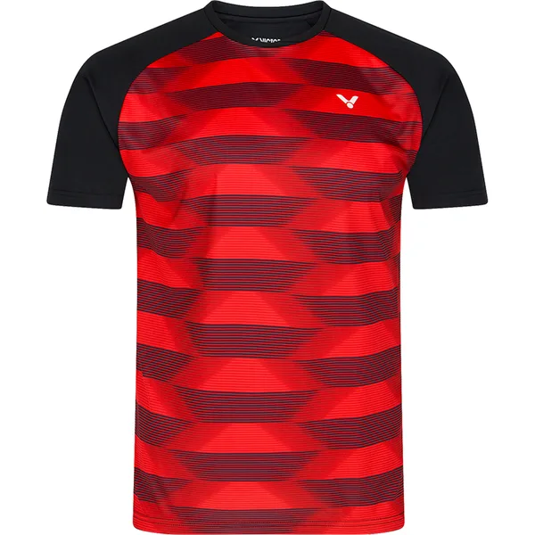 Victor T-Shirt T-33102 CD Men Black Red