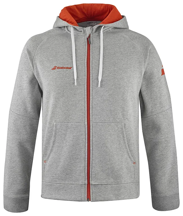 Babolat Exercise Hood Jacket Men Heather Grey